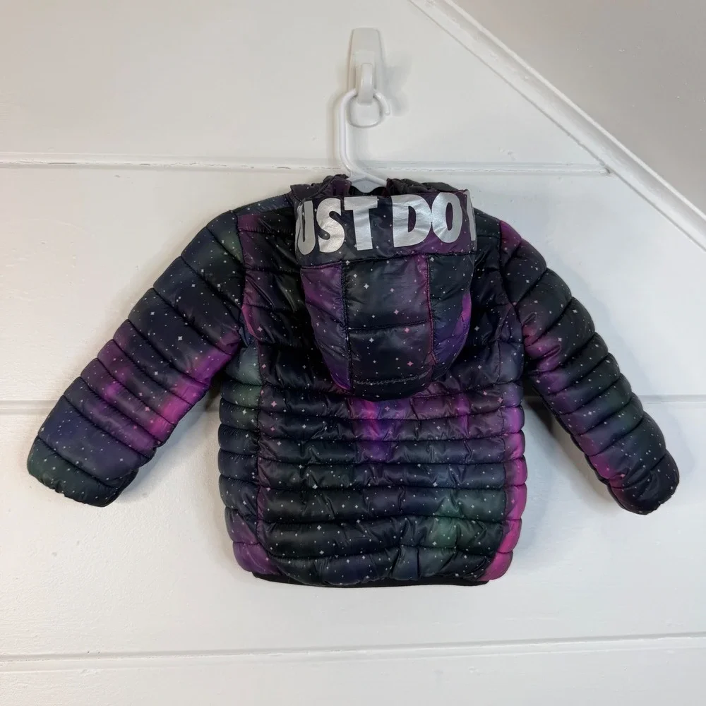 Nike 12 Months Just Do‎ It Galaxy Coat Toddler Puffer Winter Coat Full Zip